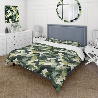 Designart "Jungle Camouflage Adventures II" modern bedding covert set ...